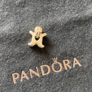 Pandora Gingerbread man Silver charm